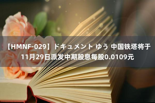 【HMNF-029】ドキュメント ゆう 中国铁塔将于11月29日派发中期股息每股0.0109元